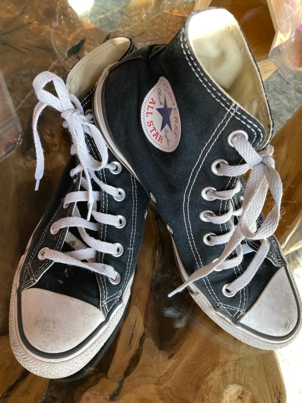 Women's Converse Sneakers, Black/White, Size 8 / EUR 39